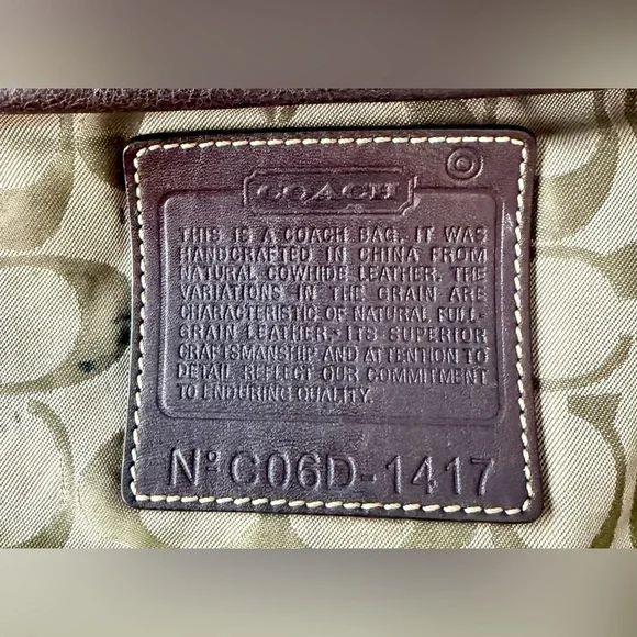 ‼️SOLD ‼️Vintage Coach East West Legacy Shoulder Bag in Mahogany Y2K 2006 - Picture 14 of 15